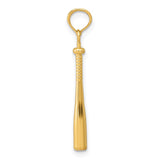 14k 3-D Baseball Bat Pendant C3764