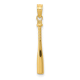 14k 3-D Baseball Bat Pendant C3764