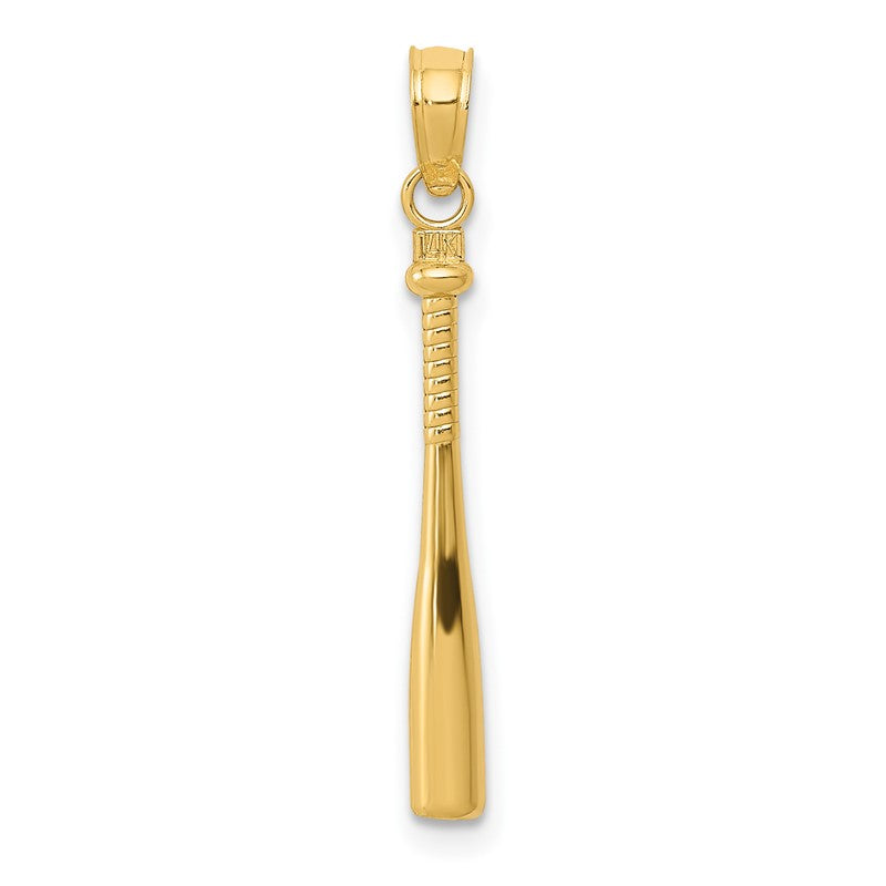 14k 3-D Baseball Bat Pendant C3764
