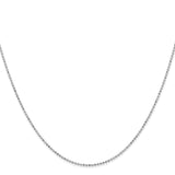 14K White Gold 10 inch 1.2mm Diamond-cut Beaded with Lobter Clasp Anklet PEN79