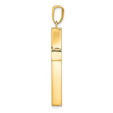 14k Hollow Cross Pendant K4995