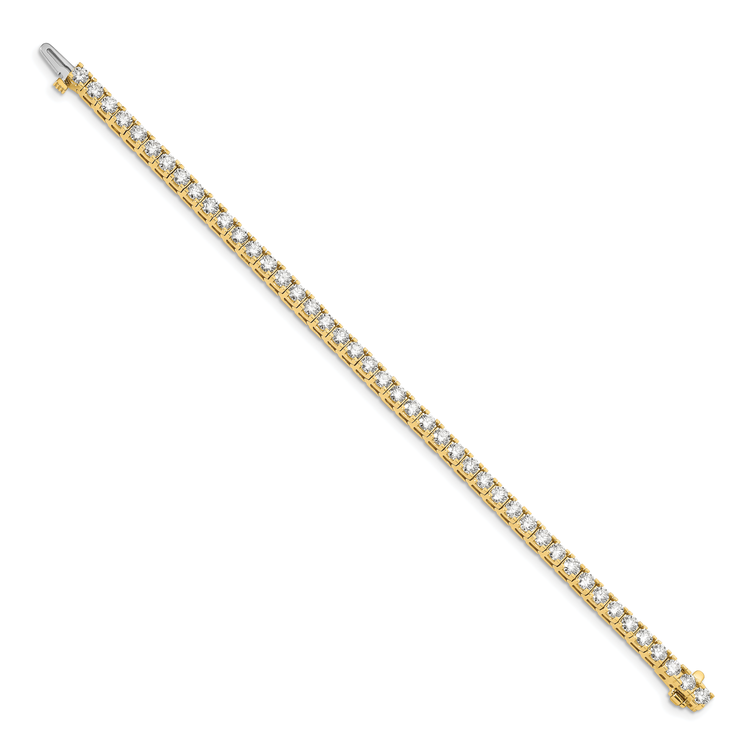 14k Complete 6.6 carat Round AAA Diamond 4-prong 7 inch Tennis Bracelet X2044AAA