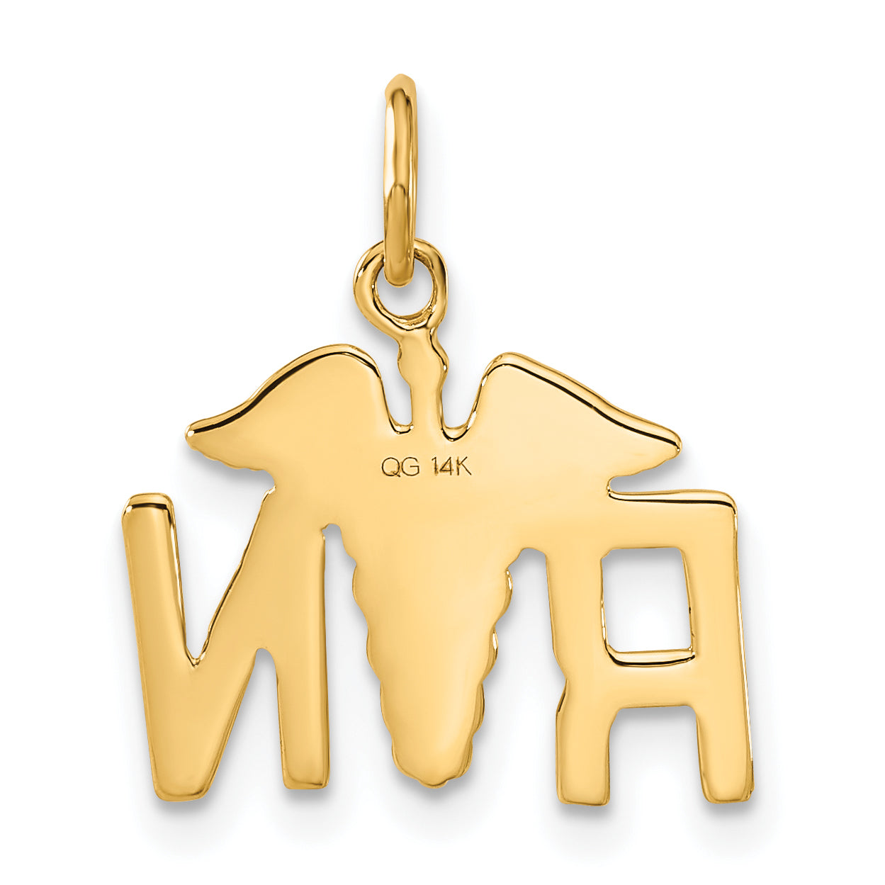 14k RN Registered Nurse Charm A0390