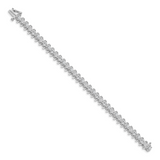 14k White Gold Complete 5 carat Round VS Diamond Fancy Spiral 7 inch Tennis Bracelet X2006WVS