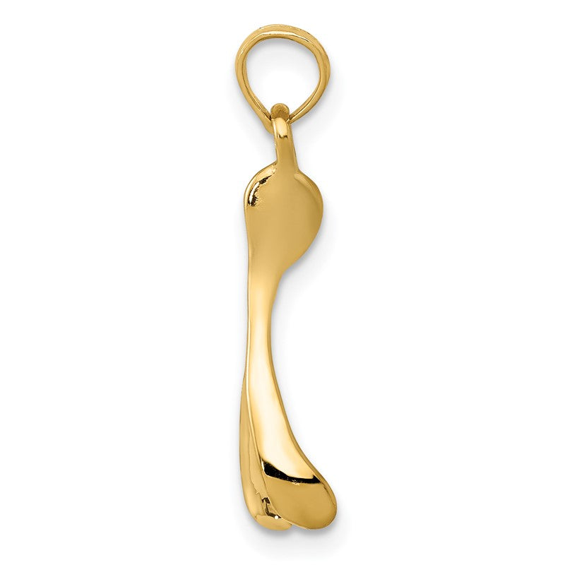 14k Wishbone Pendant K2766