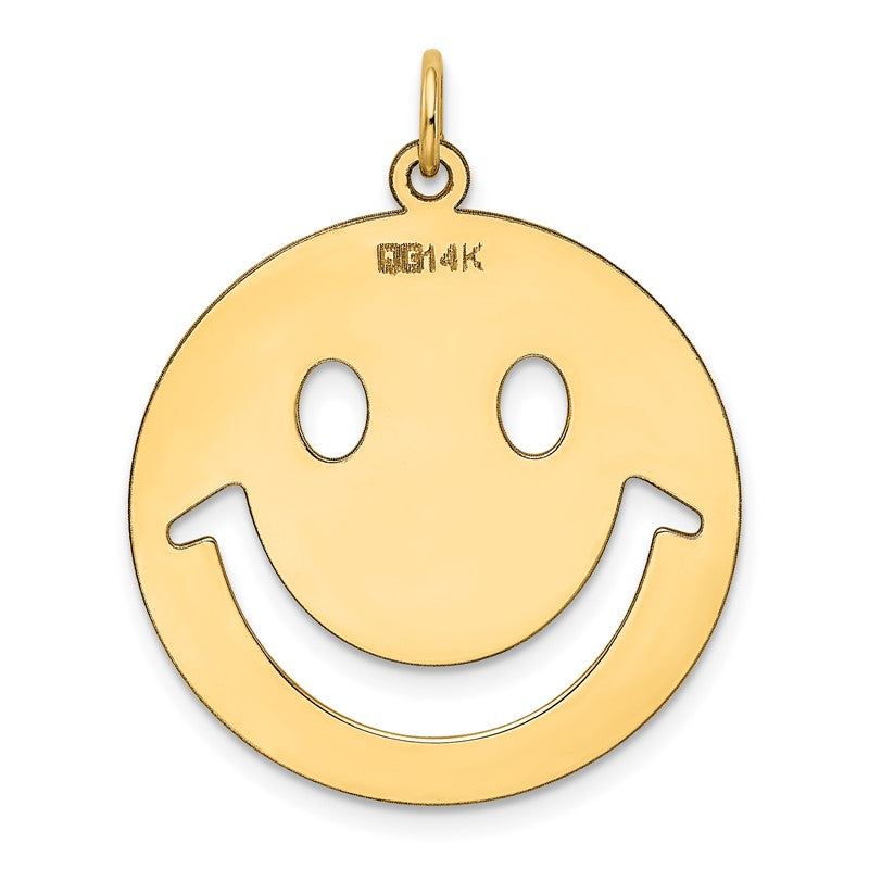 14k Cut-out Smiley Face Charm YC491