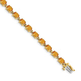 14k Complete 6x4mm Oval Amethyst 7 inch Bracelet BM4500