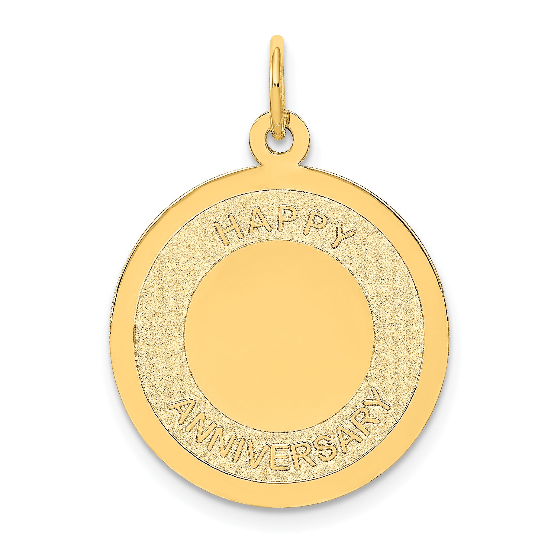 14K HAPPY ANNIVERSARY 20mm Engravable Disc Charm A1953
