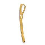 14K Polished Curved Cross Chain Slide C3611