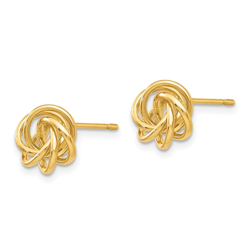 14k 8mm Polished Love Knot Post Earrings Z668