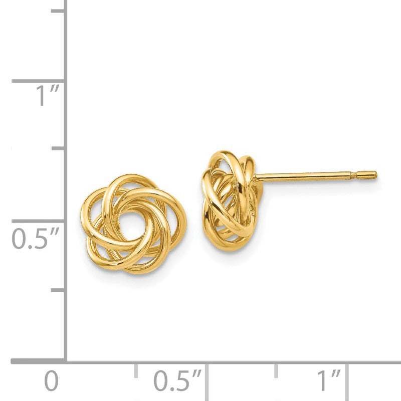 14k 8mm Polished Love Knot Post Earrings Z668