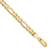 14K 26 inch 5.5mm Concave Open Figaro with Lobster Clasp Chain LFG140