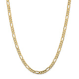 14K 26 inch 5.5mm Concave Open Figaro with Lobster Clasp Chain LFG140