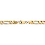 14K 26 inch 5.5mm Concave Open Figaro with Lobster Clasp Chain LFG140