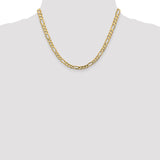 14K 26 inch 5.5mm Concave Open Figaro with Lobster Clasp Chain LFG140