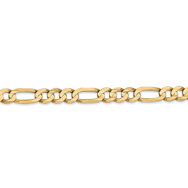 14K 26 inch 5.5mm Concave Open Figaro with Lobster Clasp Chain LFG140