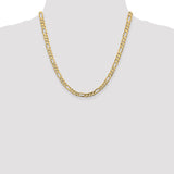 14K 26 inch 5.5mm Concave Open Figaro with Lobster Clasp Chain LFG140