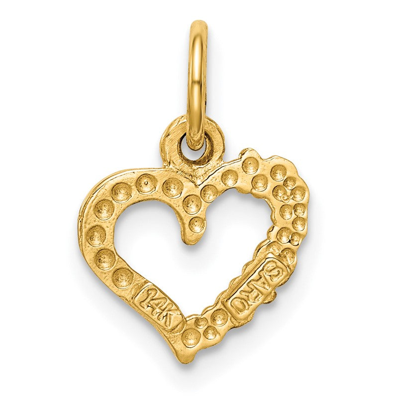 14k Polished I LOVE YOU Heart Charm C2170