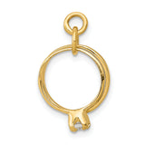 14k 3-D Wedding Rings CZ Charm A1033