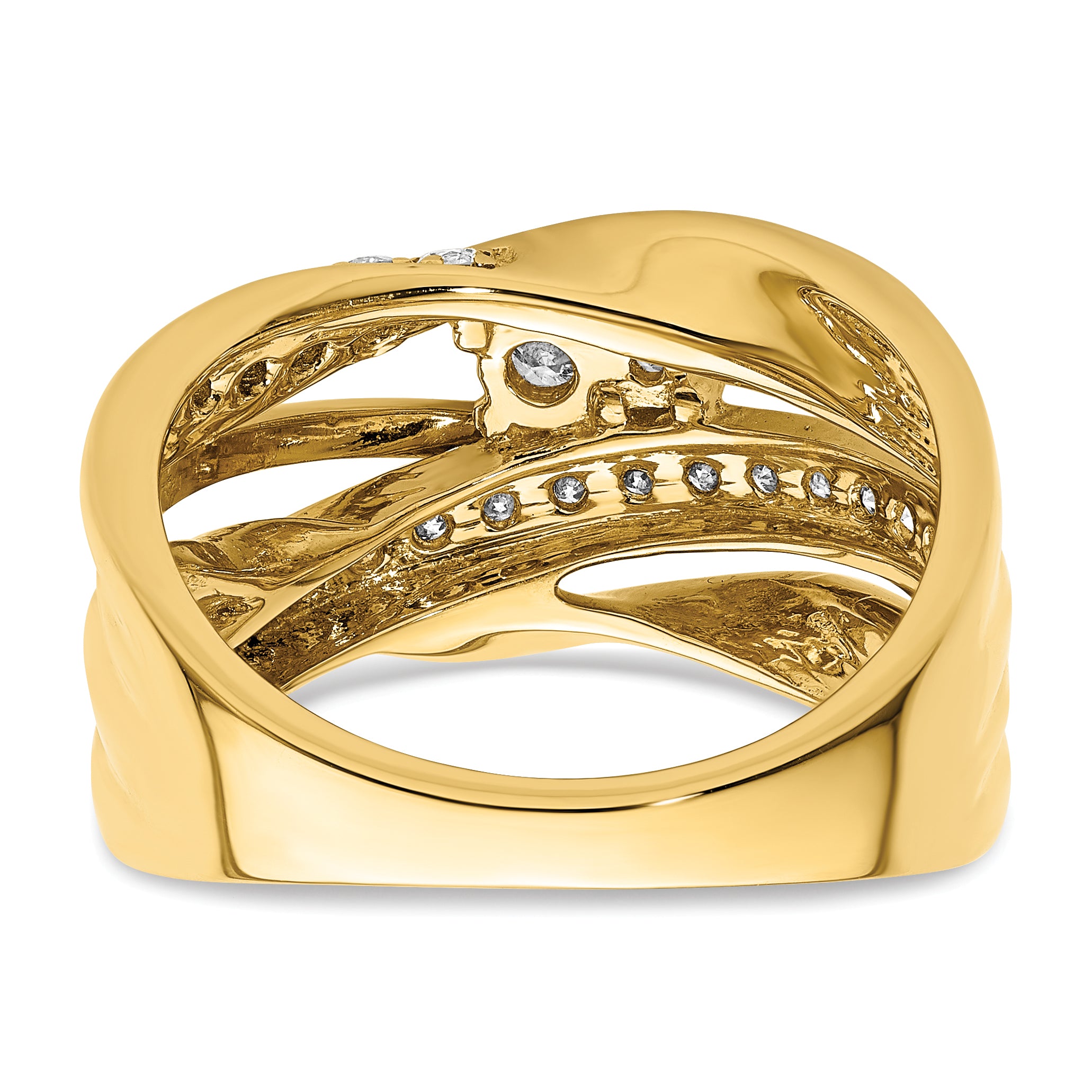 14k 5/8 carat Diamond Fancy Woven Ring RM4248