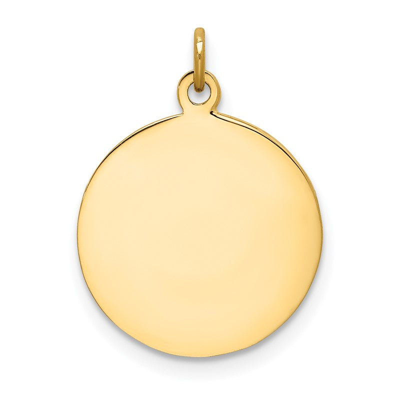 14k Polished and Satin Solid Saint Peter Medal Round Charm XR412
