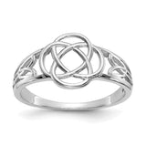 14k White Gold Ladies Celtic Knot Ring D1871