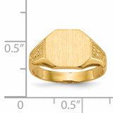 14k 11.0x9.0mm Open Back Signet Ring RS347