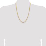 14K 18 inch 3mm Franco with Fancy Lobster Clasp Chain FRA100