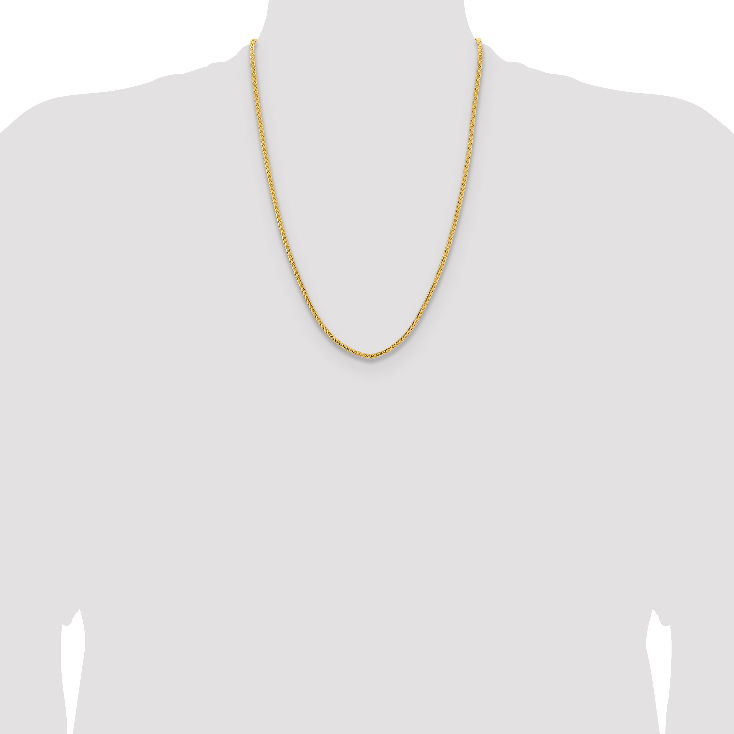 14K 18 inch 3mm Franco with Fancy Lobster Clasp Chain FRA100