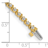 14k Complete 2 carat Round A Diamond Swirled 2-prong 7 inch Tennis Bracelet X630A