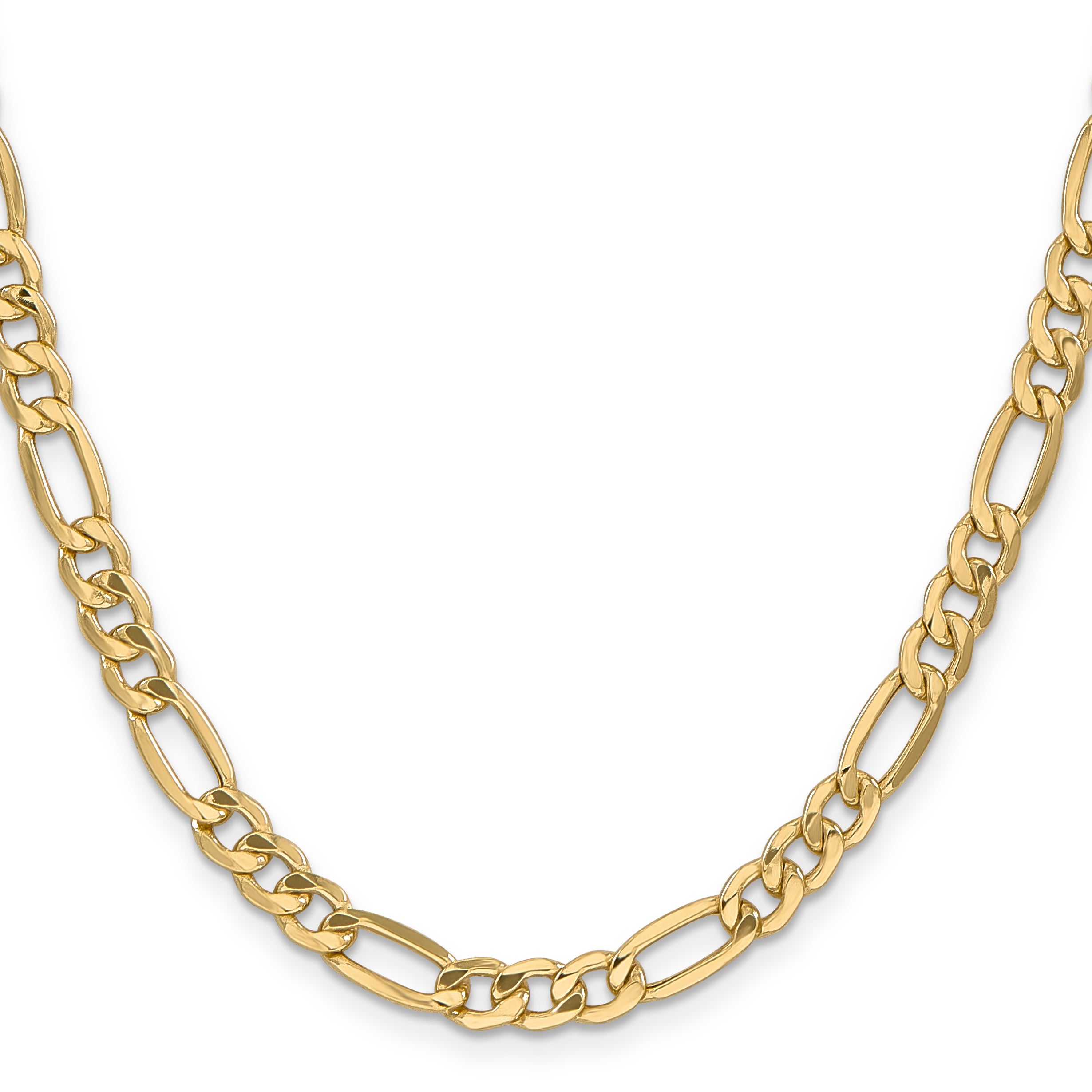 14K 26 inch 6.25mm Semi-Solid Figaro with Lobster Clasp Chain BC96