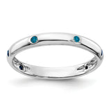 14k Rose Gold 3mm 6-stone 1/10 carat Diamond Band RM5621