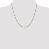 14K 10 inch 1.7mm Ropa with Lobster Clasp Anklet RPA028