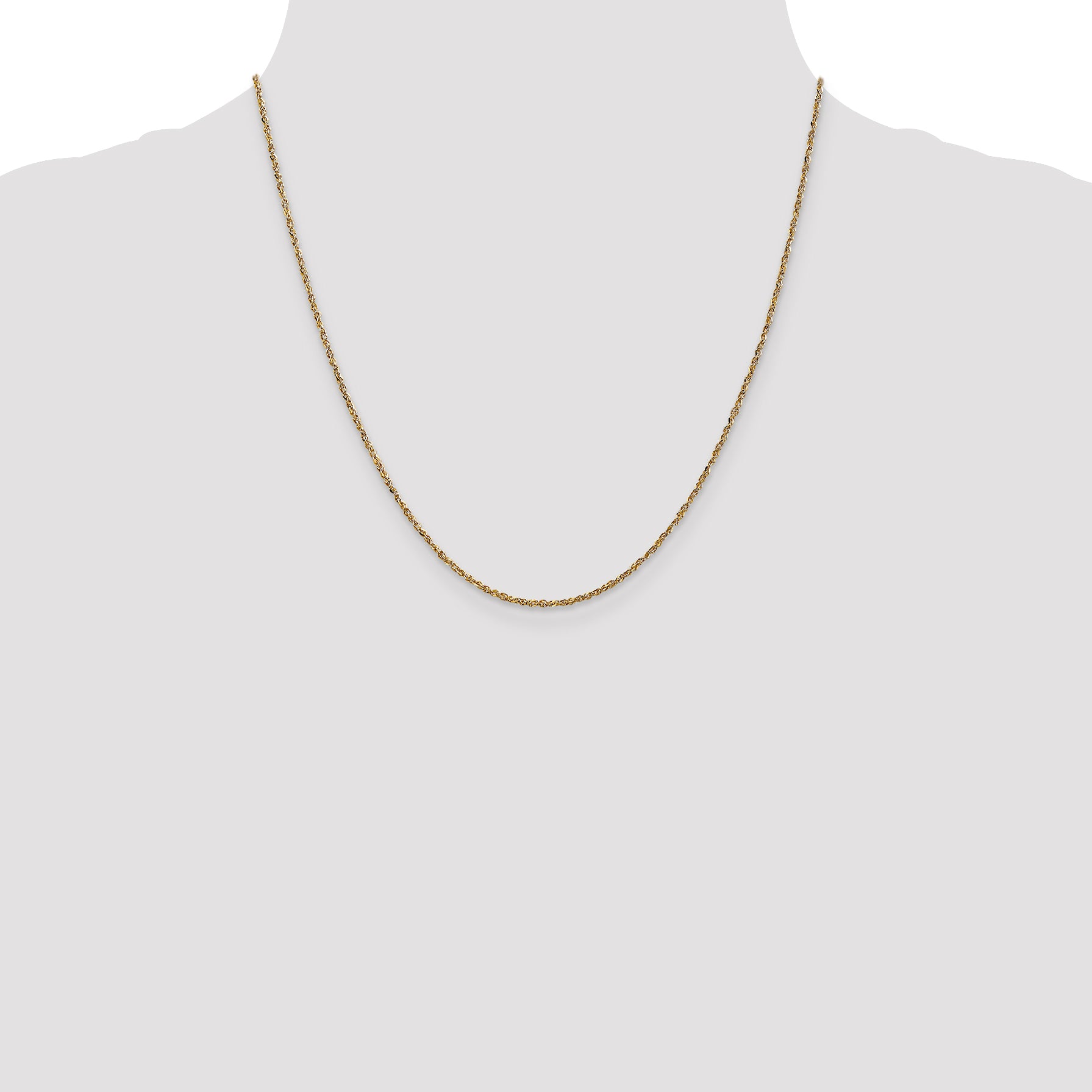 14K 10 inch 1.7mm Ropa with Lobster Clasp Anklet RPA028