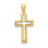 14k Cut-out Cross Charm D167