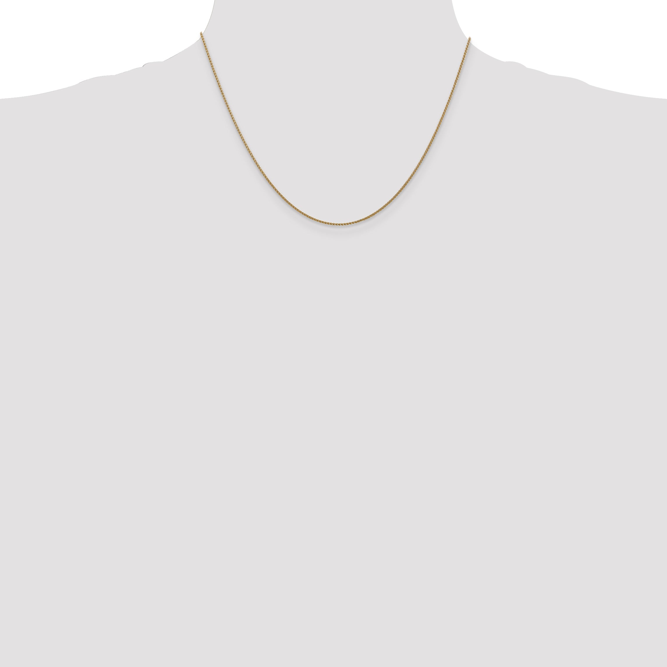 14K 10 inch 1.05mm Diamond-cut Spiga with Lobster Clasp Anklet PEN157