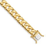 14K 20 inch 10.2mm Hand Polished Fancy Link with Box Catch Chain LK141
