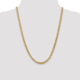 14K 26 inch 5.75mm Flat Beveled Curb with Lobster Clasp Chain FBU140