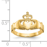 14k Polished Claddagh Ring K4777