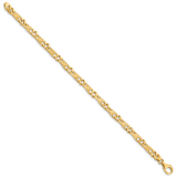 14K 18 inch 5.5mm Hand Polished Fancy Link with Fancy Lobster Clasp Chain LK161