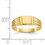 14k 5.25x4.75mm Open Back Signet Ring CH192
