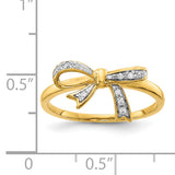 14k White Gold 1/20 carat Diamond Bow Ring RM5701
