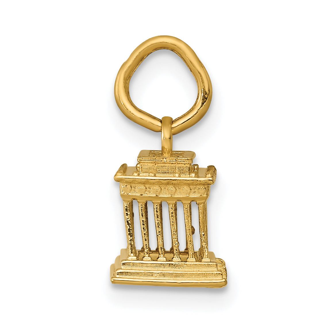 14k 3-D Lincoln Memorial Charm A0409/L