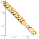 14K 26 inch 5.75mm Flat Beveled Curb with Lobster Clasp Chain FBU140