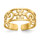 14k Floral Toe Ring C2062