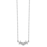 14K White Gold Brushed and Polished Sand Dollar and Starfish 17 inch Necklace SF2671
