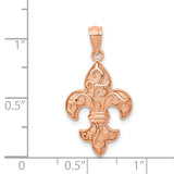 14k Rose Gold Fleur de lis Pendant C4490