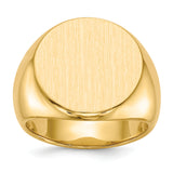 14k 18.0x18.0mm Closed Back Mens Signet Ring RS282