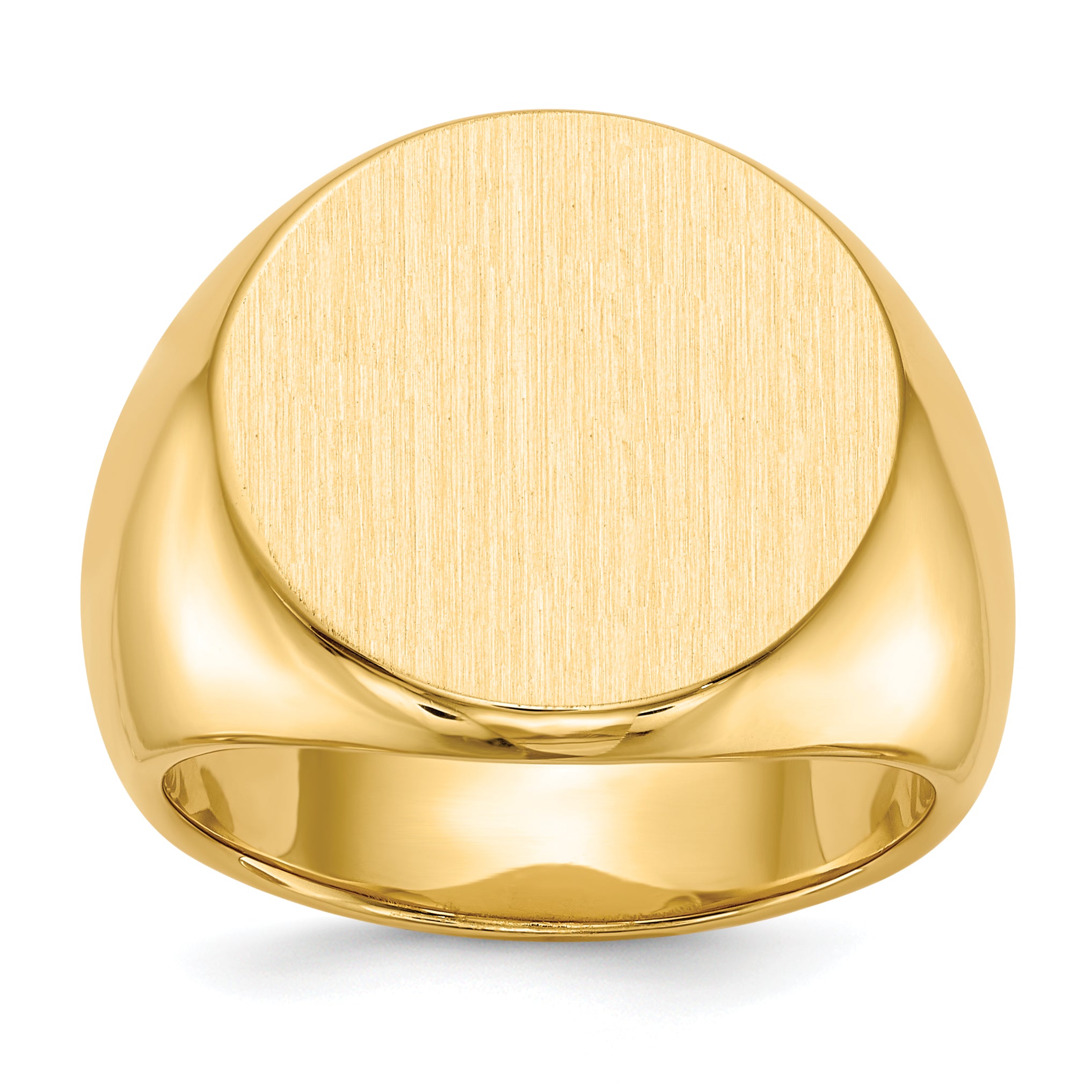 14k 18.0x18.0mm Closed Back Mens Signet Ring RS282