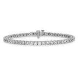 14k White Gold Complete 2.86 carat Round VS Diamond 4-prong 7 inch Tennis Bracelet X732WVS